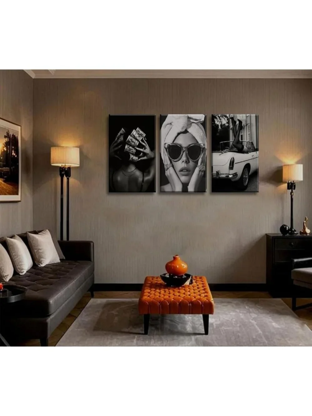 Stylish Black & White Canvas Wall Art | Modern Luxury Posters for Home Decor